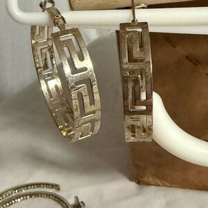 Silver Geometric Hoop Earrings